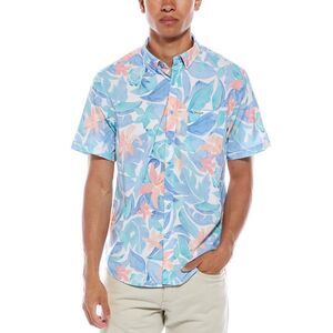 Vintage Summer Mens Performance Shirt, Blue